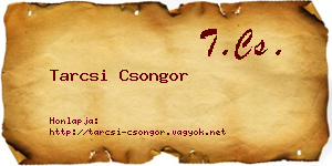 Tarcsi Csongor névjegykártya