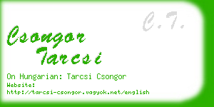 csongor tarcsi business card